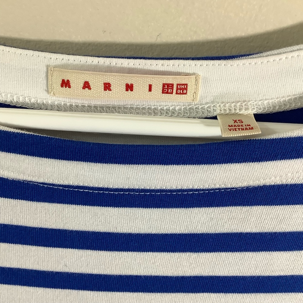 Marni X Uniqlo Striped Short Sleeve Midi Dress - Picture 5 of 7